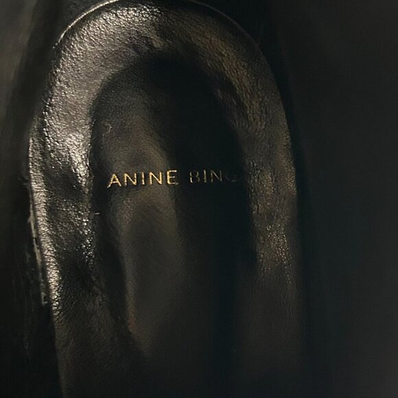 Anine Bing Leather Studded Accents Moto Boots Size 8 - Picture 7 of 8